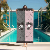 K-kuromi Bathroom Towels Bathroom Set Accessories For Bath Turban for Hair Drying Spa Personal Care Sauna Home Large Gym Towel