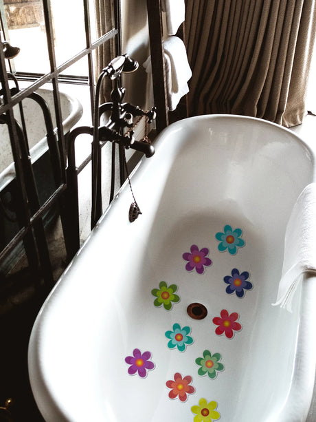 10pcs Cartoon Pattern Bathroom Bathtub None Slip Stickers Staircase Floor EPDM Mat Kids Room Self-adhesive Anti-skid Sticker