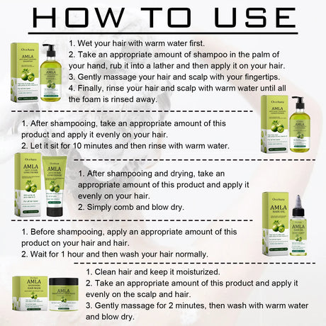 Original Amla Oil Hair Growth Moisturizing Smoothing Repair Damaged Dry Frizzy Ends Split Scalp Treatment Hair Mask Conditioner