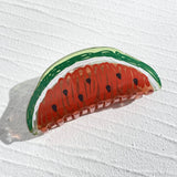 Cute Acrylic Watermelon Kiwifruit Lemon Fruits Large Size Hair Clip Claw For Women New Transparent Geometric Hair Accessories