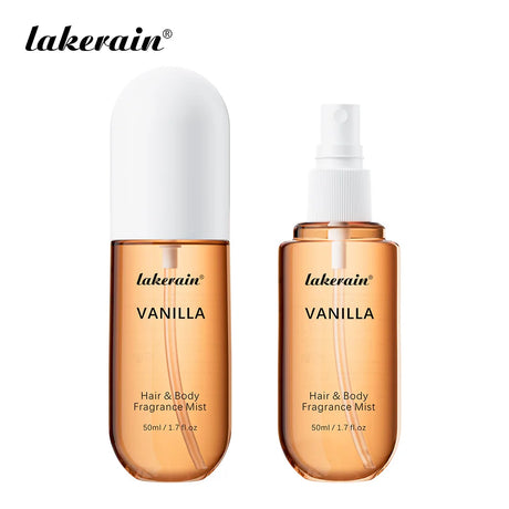 2 Pcs Vanilla Rose Fragrance Spray Hair & Body Fragrance Mist Fresh Long Lasting Fragrance Perfume Travel Size Freshener Spray
