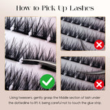 Befer Self-Adhesive Lash Clusters No-Glue Manga Eyelashes 120 Pcs Clusters Lashes Natural Makeup Fluffy False Eyelashes Supplier