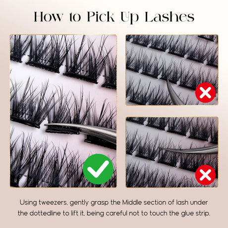 Befer Self-Adhesive Lash Clusters No-Glue Manga Eyelashes 120 Pcs Clusters Lashes Natural Makeup Fluffy False Eyelashes Supplier