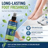 Instant Freshness Spray,FOOT ODOR CONTROL SPRAY, a Natural Plant-Based Formula, Quickly Deodorizes Lasts Long, Refreshing The Feet, Absorb a Large Amount of Sweat, Shoe And Foot Odor, Shoe Odor Remover, Feet Care Products, Sh