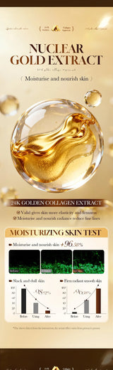 24K Gold Collagen Protein Skincare Set - Firming, Lifting Hydrating Face Kit for All Skin Types Skin Care