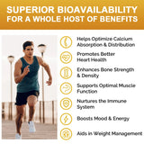 BEWORTHS 4in1 Vitamin D3 Calcium Capsules for Bone Strength Heart Health Immune Support Nerve and Muscle Function Health