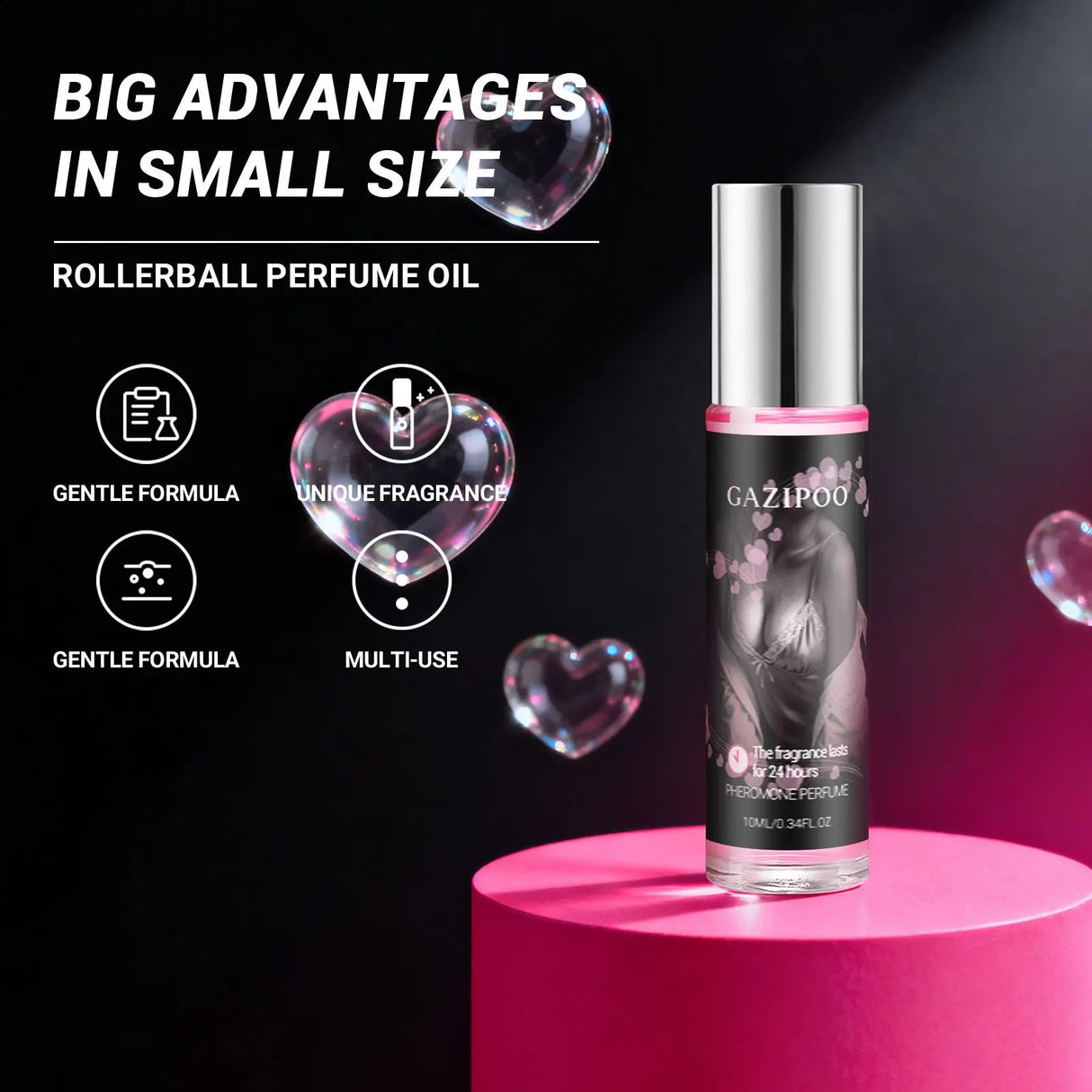 Pheromone Infused Perfume for Women, Natural Formula to Amplify Your Allure, Long Lasting Primal Attraction Scent for Dates