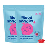 Mood Snacks - Kids Saffron Gummies, Natural Berries Supplements Offer Mood Support and Calms Temper Tantrums, Sugar Free Gummies