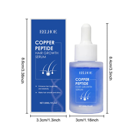 Copper Peptide Hair Density Serum Nourishing Scalp Strengthening Hair Follicles Anti Breakage Fuller Healthier Hair Lightweight & Fast Absorbing