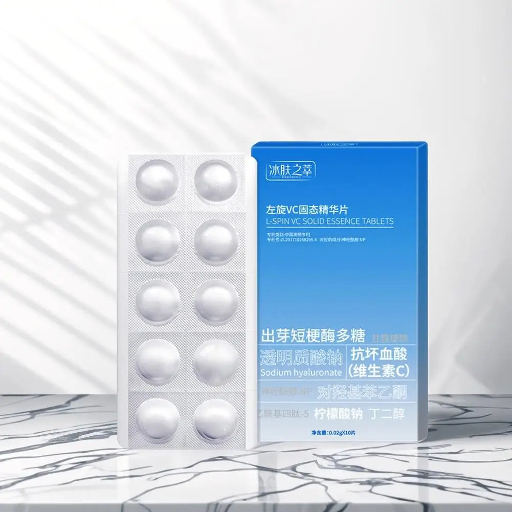 1 Kit VC Solid Essence Tablets Anti-aging Remove Wrinkle Shrink Pore VC Moisturizing Brighten VC Freeze-dried Powder Skin Care