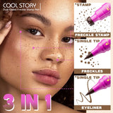 Double Eyeliner Freckles Pen All-in-One Natural Waterproof Lasting Seal Spot Pen Natural Simulation