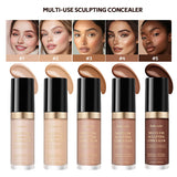 Lakerain 5-Color Waterproof Concealer Matte High Coverage Oil-Control Foundation For Acne Scars And Dark Circles Cosmetics