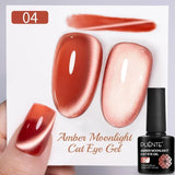 PUENTE 7.5ML Nude Shade Moonlight Cat Magnetic Gel Nail Polish Ultra-Bright Cat Eye Soak Off UV Semi-Permanent Varnish Manicure