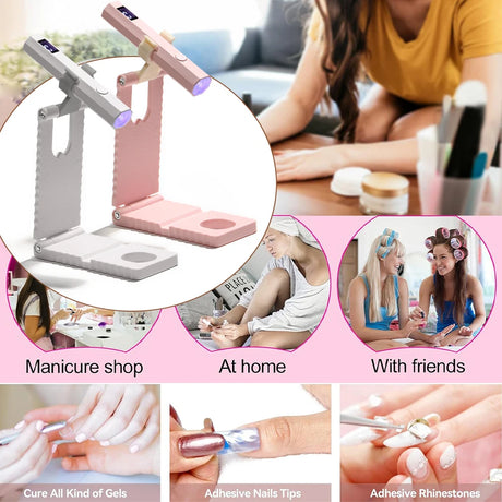 Convenient Handheld Nail Dryer Lamp UV/LED Nail Curing All Gel Polish Nail Art Tool USB Rechargeabl Quick Dry Nail Lamp