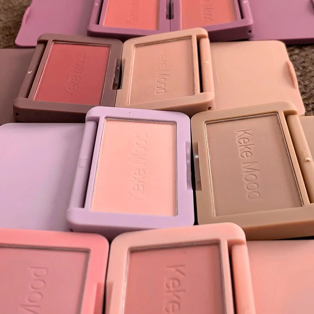 Monochrome Matte Blusher Palette Soft Silky Cheek Natural Facial Blush Rouge Plate Lasting Nude Low Saturation Powder Blush Disk