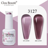 Clou Beaute Translucent Jelly Nude Pink Nail Gel Polish 15ml Vernis Semi Permanent Gel Colorful Varnish Nail Art Manicure Gel