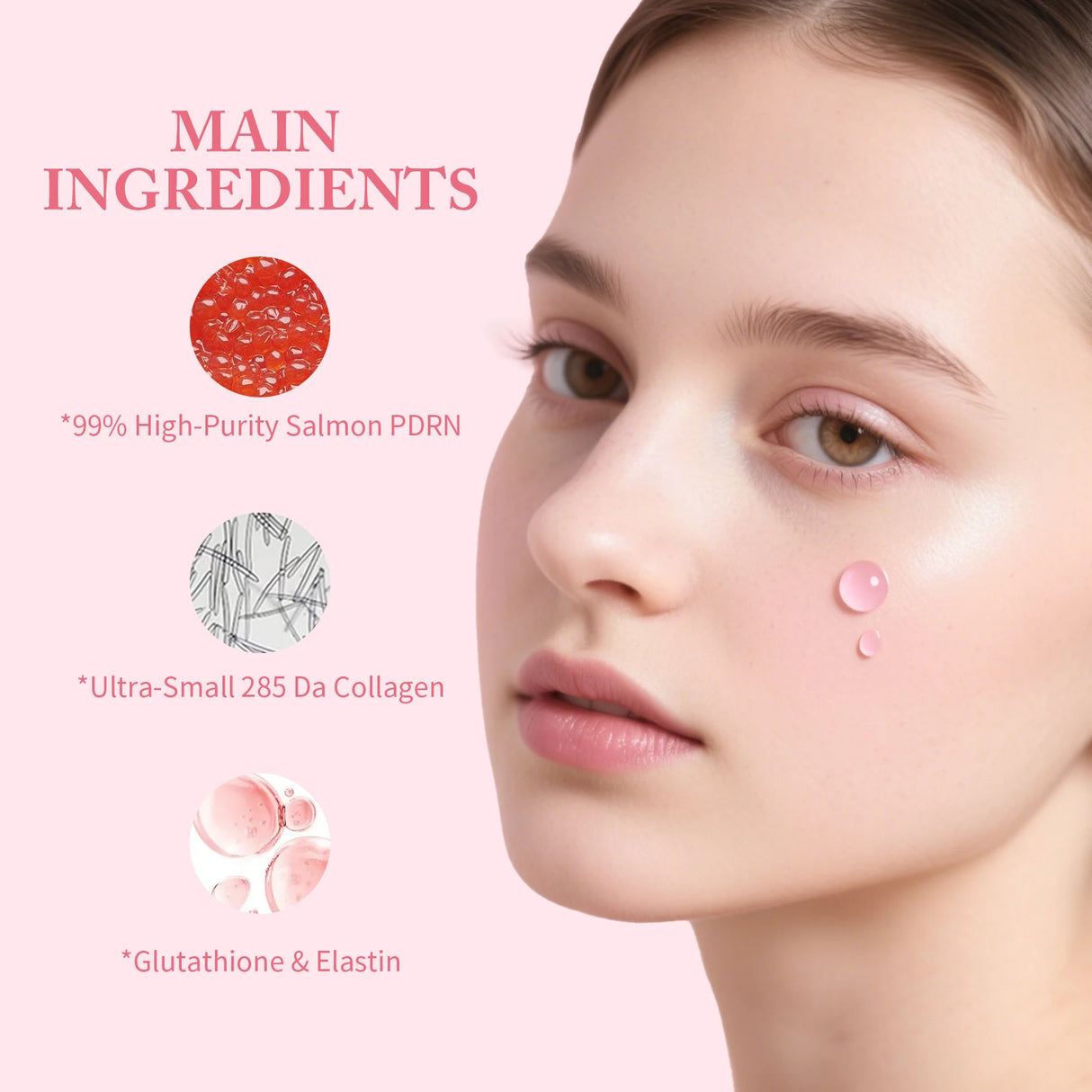 10pcs/Box PDRN Serum Moisturizing Repairs Brightens Reduces Sagging Skin Care Essence Benefits Anti Aging Facial Treatment