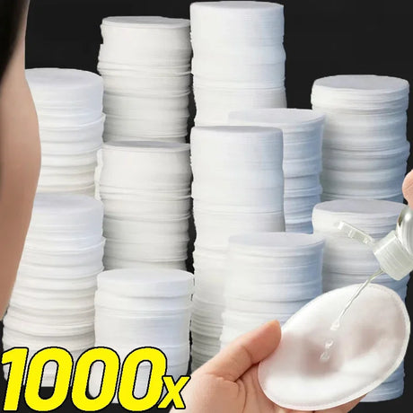 Disposable Makeup Remover Pads Soft Breathable Round Edge Daily Face Cleaning Cotton Pads Gentle Skin Care Facial Cleansing Wipe