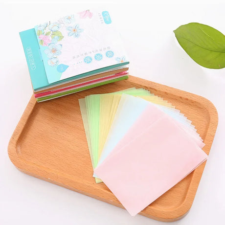 100Pcs Face Oil Blotting Paper Protable Face Wipes Facial Cleanser Oil Control Oil-absorbing Sheets Blotting Tissue Makeup Tools