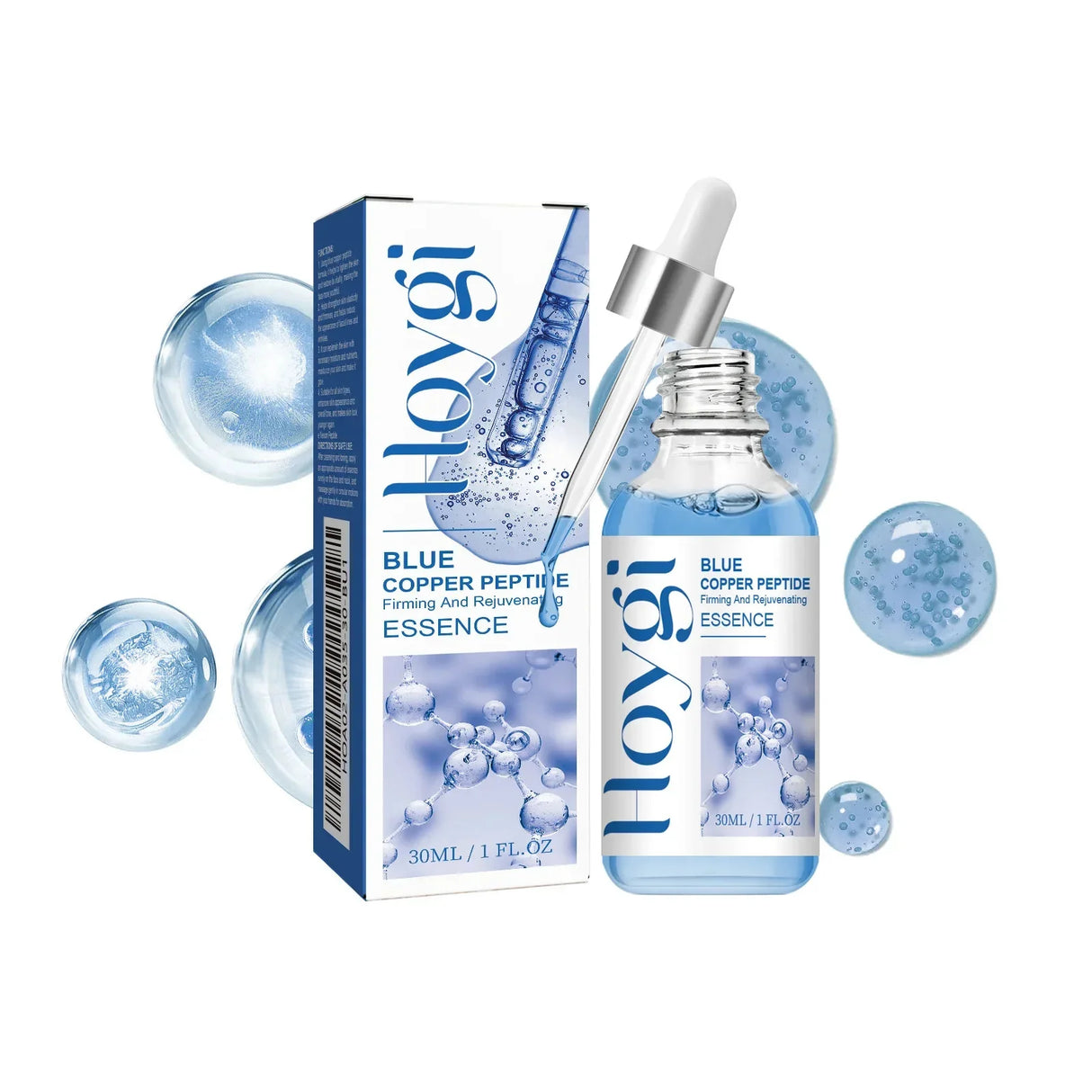 Blue Copper Peptide Wrinkle Remover Serum Instant Firming Lifting Anti-Aging Fade Fine Lines Whitening Korean Skin Care Products