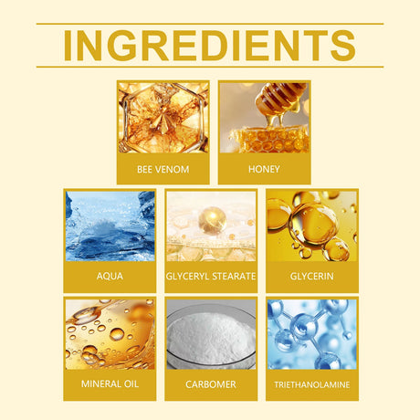 Bee Venom Skin Moisturizer Nourish Dryness Skin Anti Cellulite Firming Brightening Smoothing Body & Face Care Creams Non-Greasy