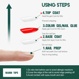 Nailpop HEMA/TPO Free Top Base Coat Gel Polish 15ml Clear Soak Off UV/LED Cured Professional Art Salon Home Use Long Lasting 1Pc