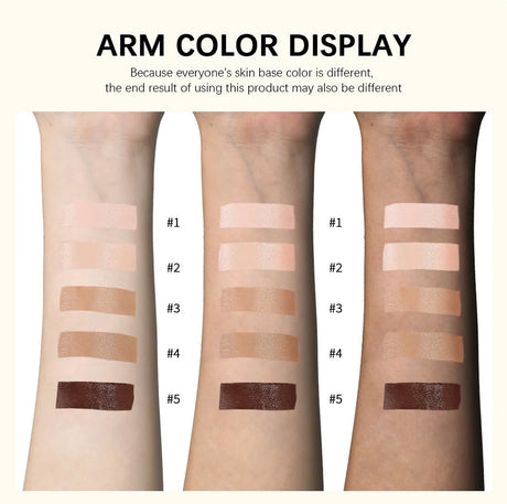 5 Colors Matte Liquid Foundation Base Sweat Resistant Smooth Cover Blemish Pores Natural Matte Finish Lightweight Face Makeup Cosmetic Base