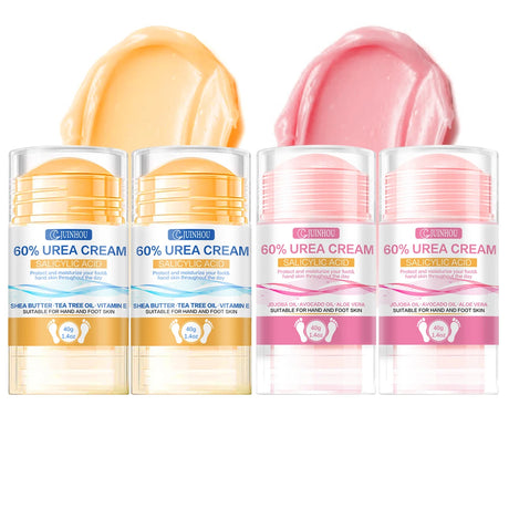 JUINHOU 40g2pcs 60% Urea Portable Foot Cream Stick Salicylic Acid Exfoliating Moisturizer Cracked Heel Repair Dry Skin Foot Care