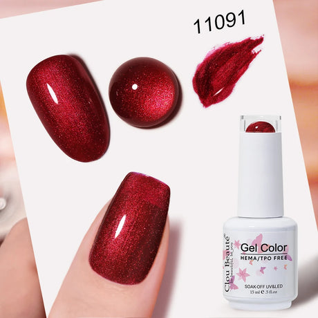 Clou Beaute Grey Color Nail Gel Polish Full Coverage Nail Polish Dark Red Gel Lacquer Varnish Vernis Semi Permanent Nail Art