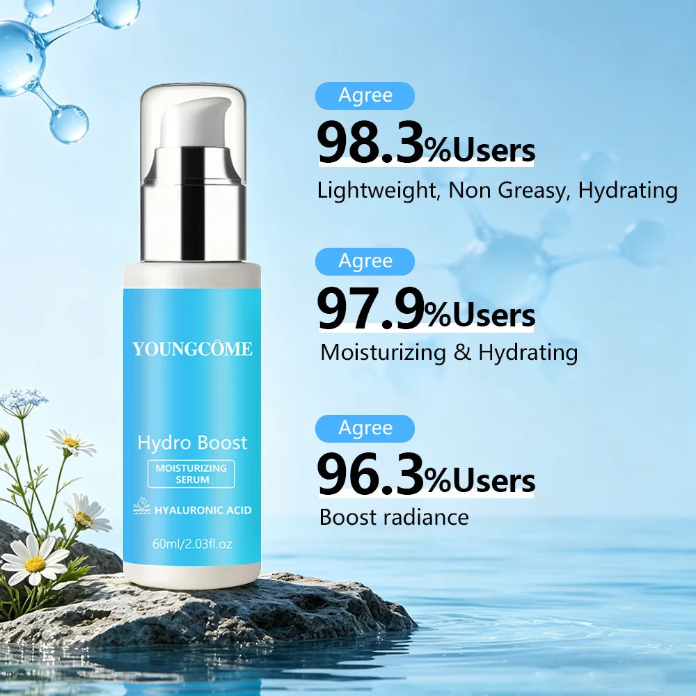 Hydro Boost Hyaluronic Acid Moisturizing Serum - Instant Hydration, Non-Greasy, Fast-Absorbing, Long-Lasting Moisture for Dry