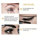 3D Mascara Waterproof Extra Volume Long -lasting Hyper-Curl Lengthening Eyelash Non-smudging Eyelashes Black Mascara Makeup