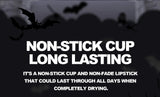 Matte Vampire Black Purple Lipstick Waterproof Long Lasting Lip Gloss Halloween Christmas Moisturizing Pigmented Lip Makeup