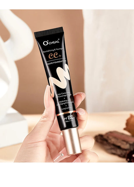 Ocheal 30g BB/CC sunscreen Cream SPF 50/PA+++ Facial Liquid Foundation Cream Long Lasting Coverage Oil Free All Skin Makeup
