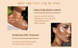 Liquid Highlighter + Liquid Blush + Liquid Contour for Face & Body, High Glossy Finish, Natural Glow Liquid Luminizer Makeup