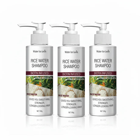 Rice Water Shampoo with Biotin & Keratin - Smoothing & Strengthening, Citrus Freshness, Winter Hair Therapy, Long-Looking Hair