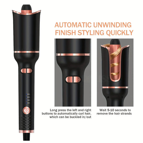 TINSOL Professional curling irons Ceramic auto-rotating air curling irons Air spinning rod styler Curling irons Styling tools