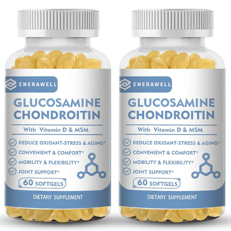 Glucosamine Chondroitin MSM - Supports Joint Health, Relieves Pain, Improves Joint Flexibility, and Enhances Immunity