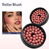 Long Lasting Roll-on Blush Shimmer Matte Finish with Brush 3D Glossy Texture for Daily Makeup Rich in Texture