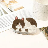 1/6pcsCute and Sweet Cartoon Orange Cat Puppet Kitten Hair Clip High Grade Acrylic Hair Claw Back of Head Coiled Hair Shark Clip