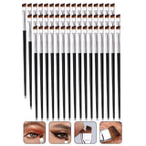 50PCS Professional Eye Brush Set, Ultra-Thin/Slanted Eyeliner/Brow/Tint Tools, Soft Synthetic Fiber Kit for Travel & Pro Artists
