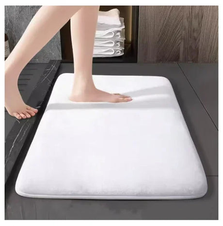 Coral Velvet Absorbent Quick Drying Door Mat Solid Color Bathroom Mat Bathroom Floor Mat Door Mat Household Non Slip Foot Mat