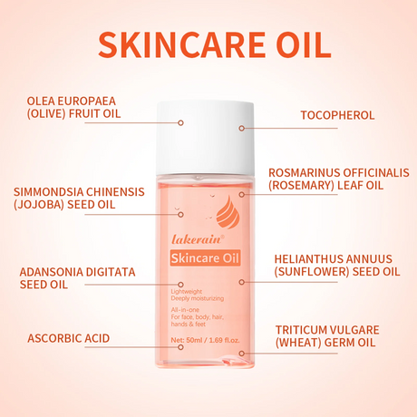2 Pcs Bio Skincare Body Oil Vitamin A Vitamin E Face Body Moisturizer Improve Hair Health Fade Scars Exfoliate skin Skincare Oil