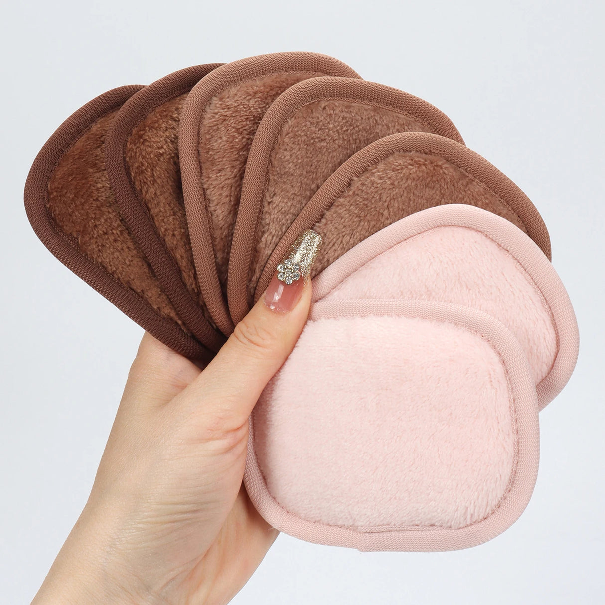 810 Makeup Remover Wipes Gradient 7Pcs, Machine Washable, Reusable Makeup Remover Tools for All Skin Types