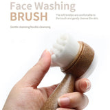 New Coconut Shred Handle Facial Brush Double Sided Facial Cleanser Blackhead Removing Pore Cleaner Exfoliating Facial Brush