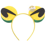 Newest Festival Party Cosplay Mouse Ears Headband 3.3" Ears Glitter Hairband Without Bow For Boys DIY Cartoon Hair Accessories