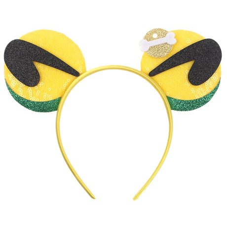 Newest Festival Party Cosplay Mouse Ears Headband 3.3" Ears Glitter Hairband Without Bow For Boys DIY Cartoon Hair Accessories