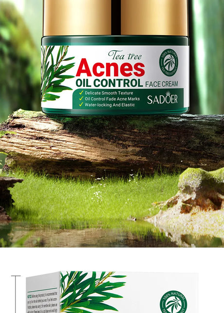 SADOER Tea Tree Acne Removing Face Cream Anti Acne Hydrating Oil Control Moisturizing Facial Creams Face Skin Care Products