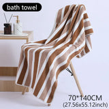 Striped Pattern Towel New Home Soft and Comfortable Bath Towels for Men and Women, Quick Drying Absorbent Towels For Bathroom