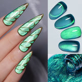 PUENTE 7.5ML Nude Shade Moonlight Cat Magnetic Gel Nail Polish Ultra-Bright Cat Eye Soak Off UV Semi-Permanent Varnish Manicure