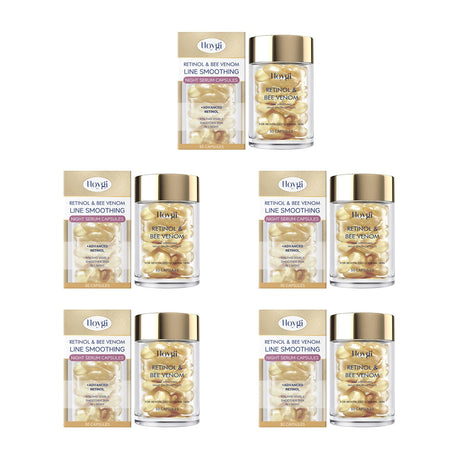 Retinol Bee Venom Facial Capsules Anti-Wrinkle Firming Smoothing Moisturizing Facial Skin Anti-Aging Night Serum for Face & Neck